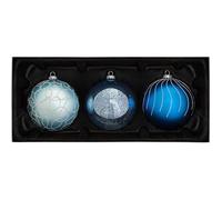 WeRChristmas Glass Baubles, Antarctica, 3-Piece WRC-9326