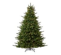 Werchristmas Green Pre-Lit Hawthorn Spruce Christmas Tree 7 Ft