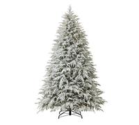 Werchristmas Green Pre-Lit Snow Flocked Grand Duchess Christmas Tree 6.5 Ft