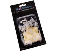 WeRChristmas Hooks With Adhesive Pad, Pack of 24