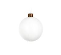 WeRChristmas Inflatable Tinsel Christmas Bauble, White, 45 Cm