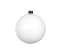 WeRChristmas Inflatable Tinsel Christmas Bauble, White, 66 Cm