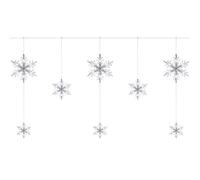 WeRChristmas Multi-Function Snowflake Curtain Light with 48-LED - White