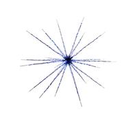 WeRChristmas Multi-Functional 3D Exploding Star Burst Christmas Decoration, 100 cm - Large, Blue/White