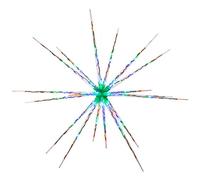 WeRChristmas Multi-Functional 3D Exploding Star Burst Christmas Decoration, 100 cm - Large, Multi-Colour