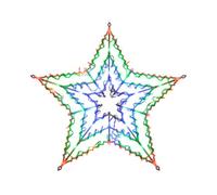 WeRChristmas Multicolour Chasing Star Silhouette 51Cm