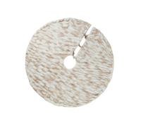 Werchristmas Natural And Cream And Mocha And Latte Faux Two Toned Tree Skirt 132 Cm