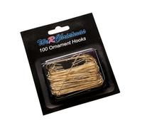 WeRChristmas Ornament Hooks, Metal, Gold, Pack of 100, 6 cm
