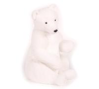 WeRChristmas Polly Cotton Sitting Polar Bear Christmas Decoration, 58 cm - Large, White