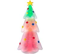 WeRChristmas Pre-Lit Animated Inflatable Christmas Tree, Multi-Colour