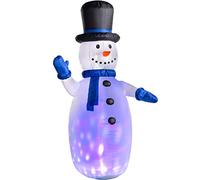 WeRChristmas Pre-Lit Animated Inflatable Snowman, Multi-Colour