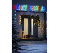 WeRChristmas Pre-Lit Animated Merry Christmas Rope Light Silhouette, Multi Colour (WRC-10053)