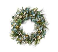 WeRChristmas Pre-Lit Berry & Eucalyptus Wreath, 30 Inch