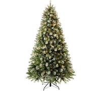 WeRChristmas Pre-lit Blue Brocktion Spurce Christmas Tree, Multi-Function LED Lights, Green, 6 feet/1.8 m