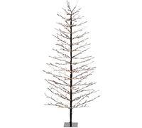 WeRChristmas Pre-Lit Christmas Snow Flocked Twig Tree, 296 Warm White LED Lights, Brown, 5 ft / 150 cm