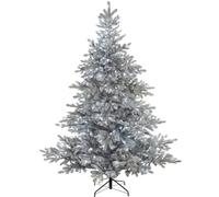WeRChristmas Pre-Lit Frost Vermont Spruce Multi-Function Christmas Tree with 350 Cool White LED Lights, Green, 6 feet/1.8 m