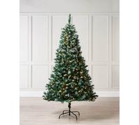 Werchristmas Pre-Lit Frosted Mixed Pine Christmas Tree, 6 Ft