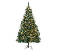 WeRChristmas Pre-Lit Frosted Mixed Pine Christmas Tree, 7 Ft