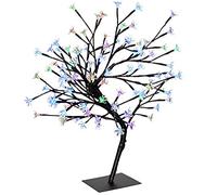 WeRChristmas Pre-Lit Illuminated Cherry Blossom Colour Changing Tree with 96-LED, 2 feet/60 cm - Multi-Colour