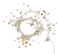 WeRChristmas Pre-Lit Jewel Garland with 20-LED Lights Christmas Decoration, 1.8 m - White