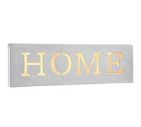 WeRChristmas Pre-Lit LED Home Sign Christmas Decoration, Wood, 38 cm - White