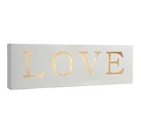 WeRChristmas Pre-Lit LED Love Sign Christmas Decoration, Wood, 38 cm - White
