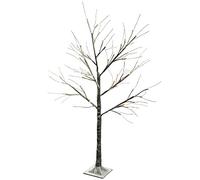 WeRChristmas Pre-Lit LED Tree with Snow Christmas Decoration, 4 feet/1.2 m - Brown/White