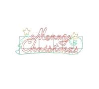 WeRChristmas Pre Lit Merry Christmas Rope Light Silhouette 2M