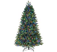 WeRChristmas Pre-Lit Mixed Pine Dual Christmas Tree, 7 ft