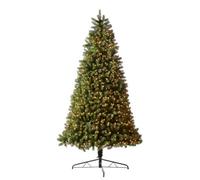 WeRChristmas Pre-Lit Mixed Pine Half Christmas Tree, 7Ft