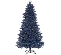 WeRChristmas Pre-Lit Sapphire Blue Christmas Tree, 350 Warm White LED Lights, 7 ft / 210 cm