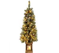 WeRChristmas Pre-Lit Scandinavian Blue Spruce Christmas Tree with 80 Warm White LED Lights, 4 feet/1.2 m - Green