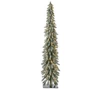 WeRChristmas Pre-Lit Snow Flocked Alpine Christmas Tree, 6.5 Ft
