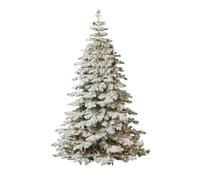 WeRChristmas Pre-Lit Snow Flocked Arctic Fir Christmas Tree, 8ft