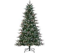 WeRChristmas Pre-Lit Snow Flocked Norwegian Spruce Christmas Tree, 6 ft