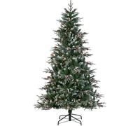 WeRChristmas Pre-Lit Snow Flocked Norwegian Spruce Christmas Tree, 7 Ft