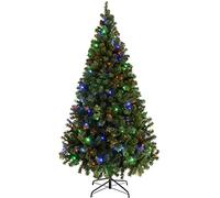 WeRChristmas Pre-Lit Spruce Multi-Function Christmas Tree, 2.1 m - 7 feet with 300-LED Lights, Multi-Colour