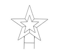 WeRChristmas Pre Lit Star Stake Light Silhouette 85Cm
