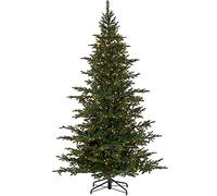 WeRChristmas Pre-Lit Sugar Pine Christmas Tree, 600 Warm White LED Lights, Green, 7 ft / 2.1 m