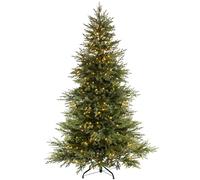 WeRChristmas Pre-lit Traditional Fir Multi-Function Christmas Tree, 450 Chasing Warm LED, Colour, 7 feet/2.1m