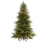 WeRChristmas Pre-lit Traditional Fir Multi-Function Christmas Tree, 600 Chasing Warm LED, Colour, 8 feet/2.4m
