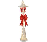 WeRChristmas Pre-Lit Victorian Style Christmas Lamp Post with Warm LED Lights, 5 feet - Large, White