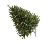WeRChristmas Pre-Lit Wall Mounted Christmas Tree, 3Ft With Warm White Leds And 8 Light Settings