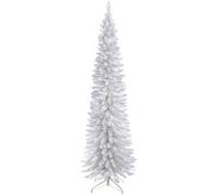WeRChristmas Pre-Lit White Pencil Christmas Tree, 6.5 Ft