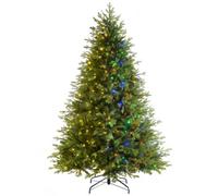WeRChristmas Pre-Lit Windsor Fir Christmas Tree, Dual Multi Colour, 6Ft