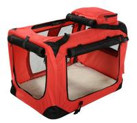 WeRChristmas Red Extra Large Lightweight Foldable Fabric Pet Carrier Crate For Medium Dogs, Cats & Small Animals With Reversible Mat & Food Bag