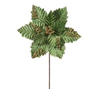 WeRChristmas Sage Green Artificial Poinsettia Flower, 28 cm