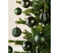 WeRChristmas Sage Green Shatterproof Baubles, 16 Pack, 8 cm