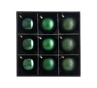 WeRChristmas Sage Green Shatterproof Christmas Baubles, 9 Pack, 10 Cm