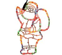 WeRChristmas Santa Rope Lights Silhouette Christmas Decoration, 41 cm - Large, Multi-Colour